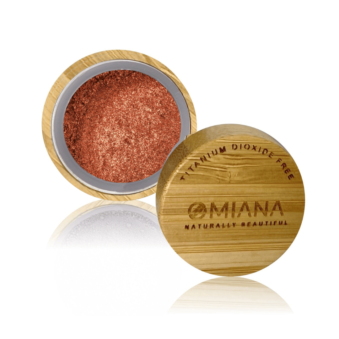 Omiana Beauty Eyeshadow Terracotta Shimmer Loose Powder Two-Ingredient Shimmer Eyeshadow - No Titanium Dioxide, Zinc Oxide, Clay, & More!